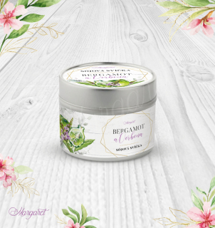 Sójová svíčka v plechovce / Vůně Bergamot & Verbena